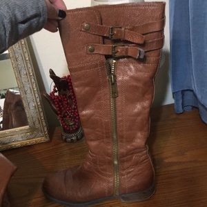 Brown Franco Sarto leather boots - size 7